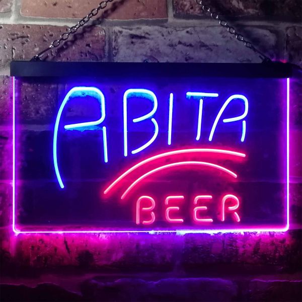 Abita Beer Banner Dual LED Neon Light Sign